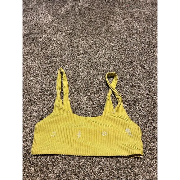 Desert Dreamer yellow bikini top size small C27-80 - Picture 1 of 3